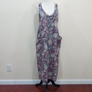 Vintage 80's Laura Ashley Dress Cotton & Wool Blend Floral Cottagecore Jumper 12